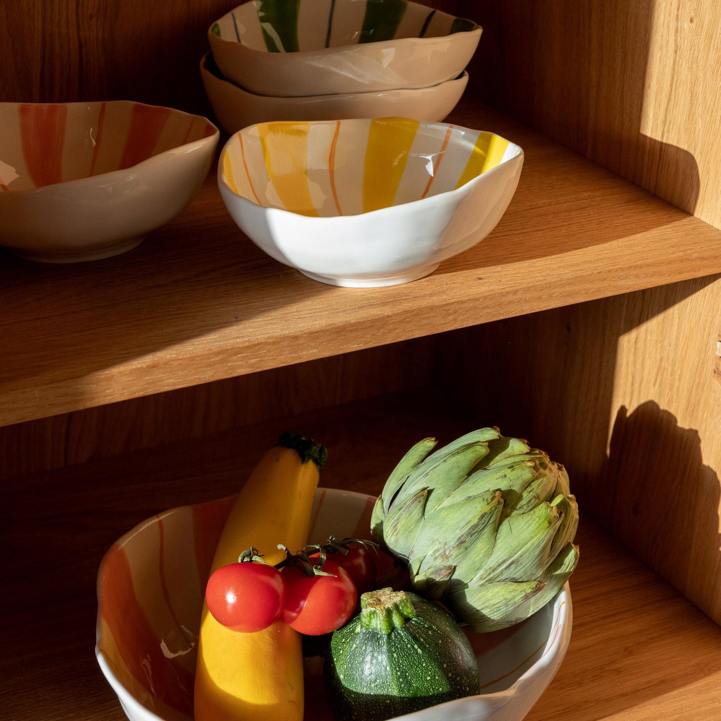 Skåle Ray Gul sæt af 2