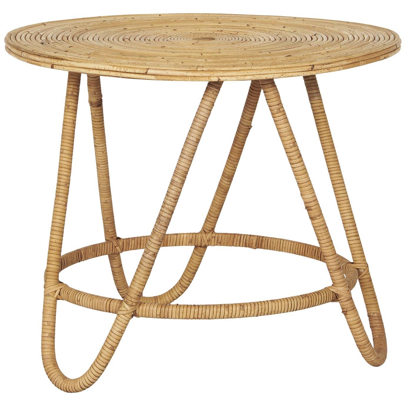 Bord rund rattan