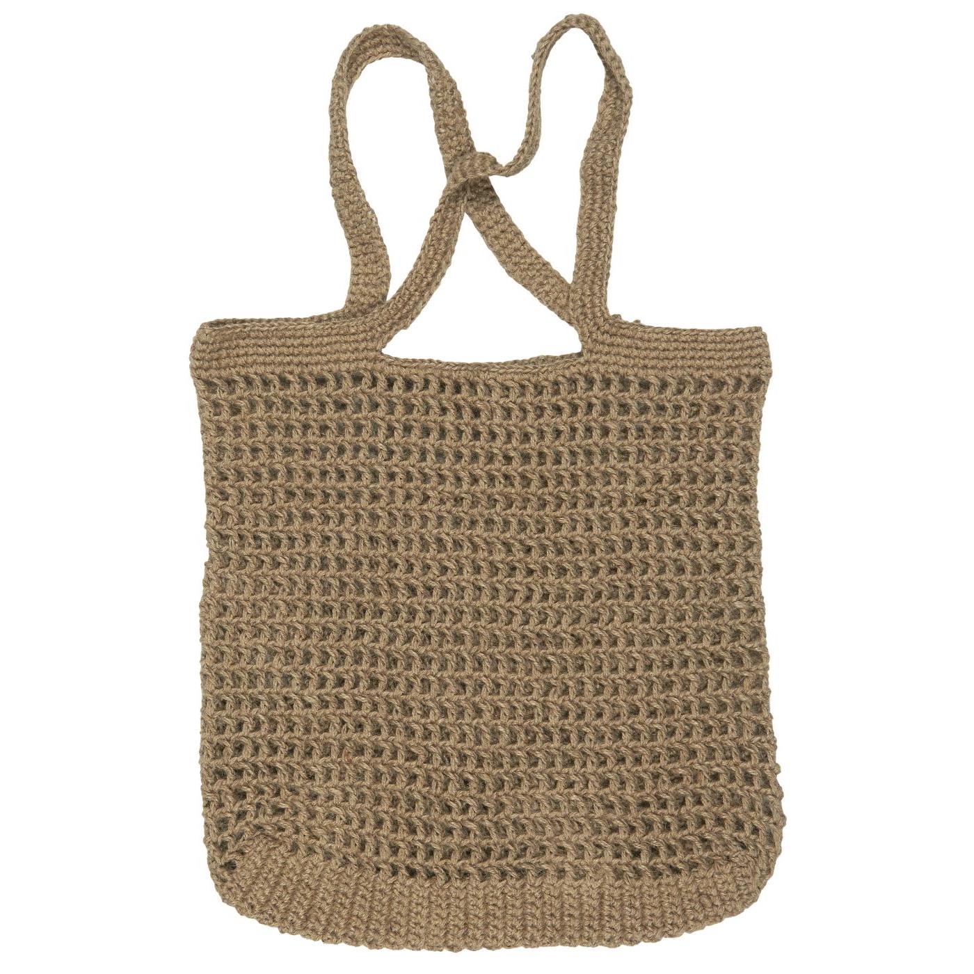 Hæklet taske jute naturfarvet