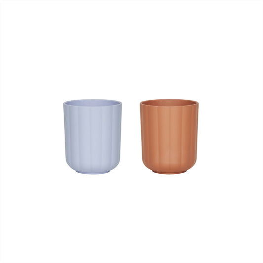 Pullo Cup - Pakke med 2 stk. Caramel/Blå