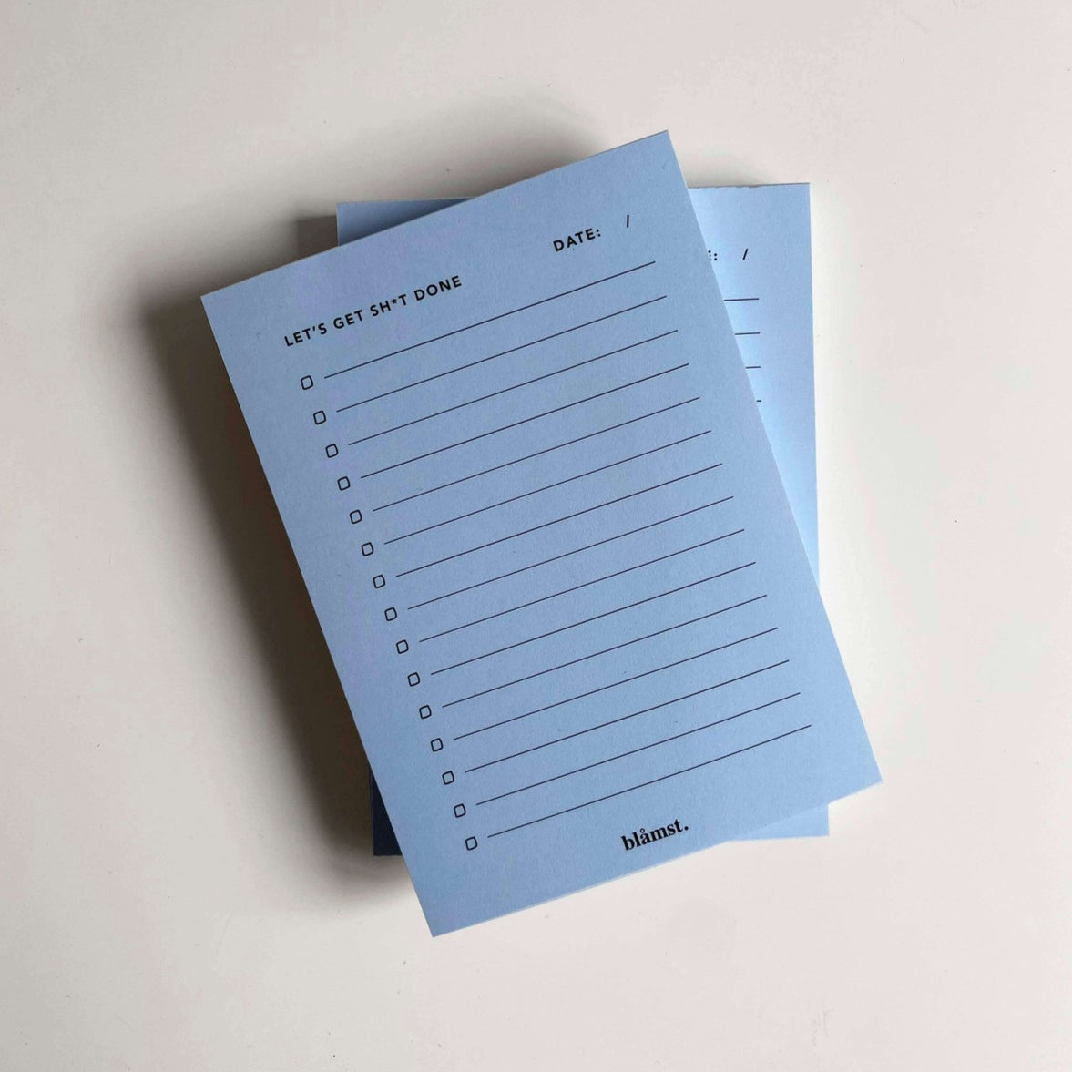 Blåmst To-do Liste A6 / 100 ark Blå