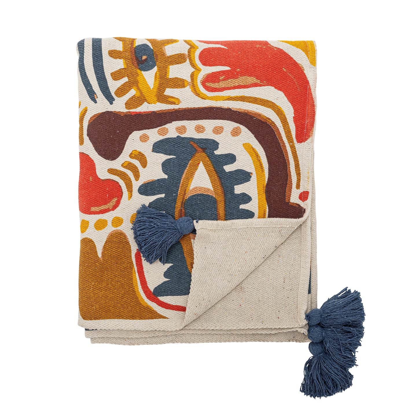 Horus Plaid, Orange, Genanvendt Bomuld