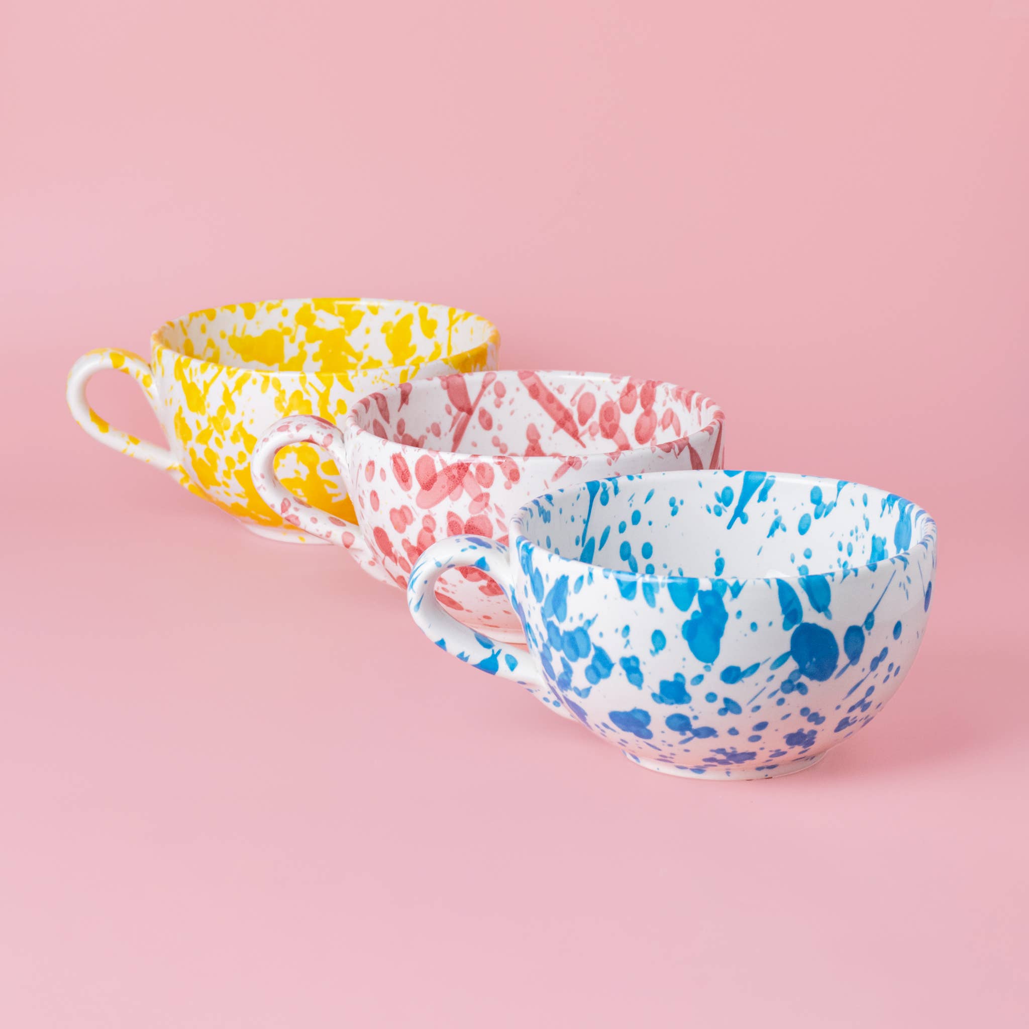 Stor keramisk morgenmadskål 13cm blå