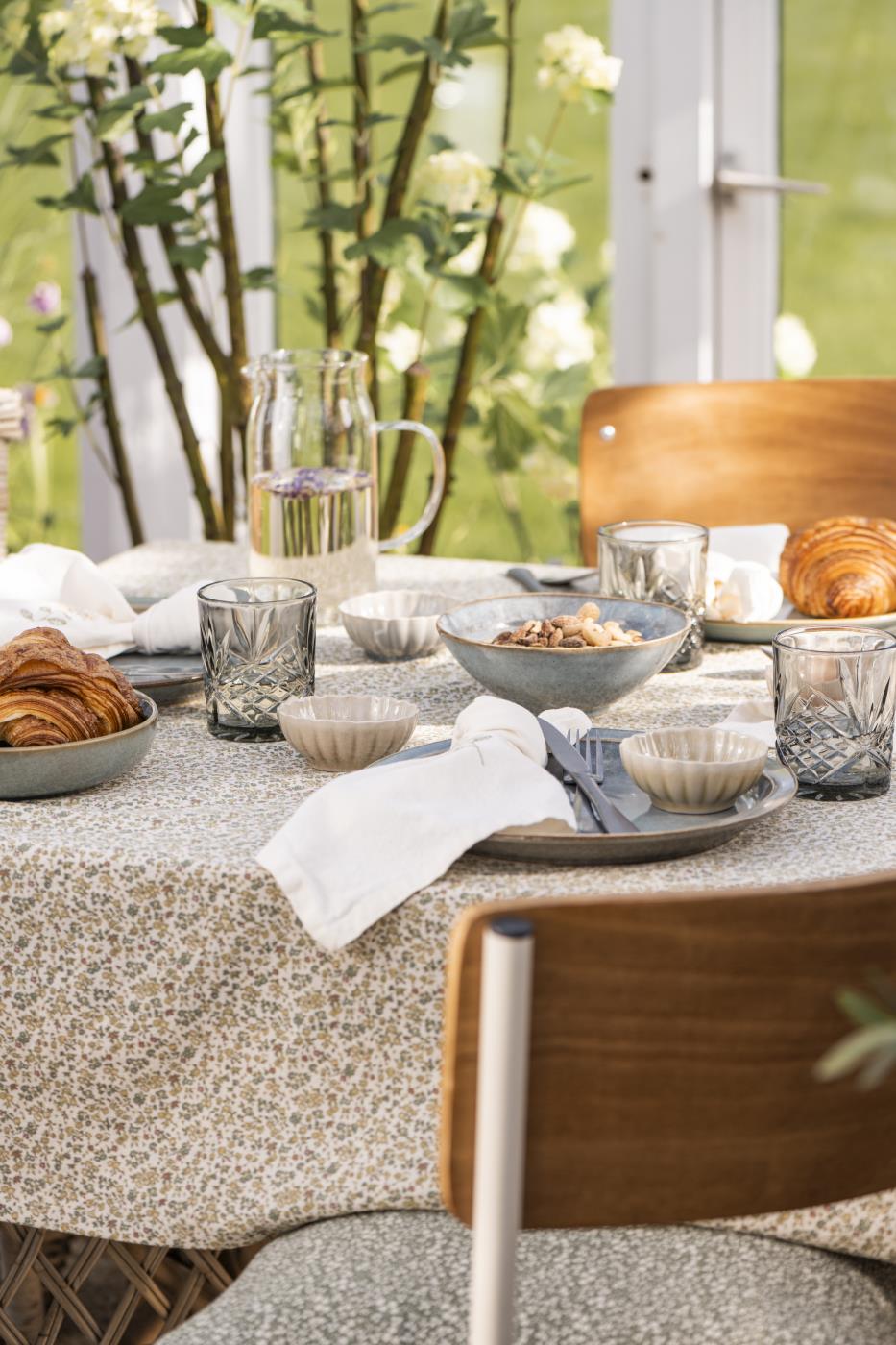 Glas m. mønster smoke glas