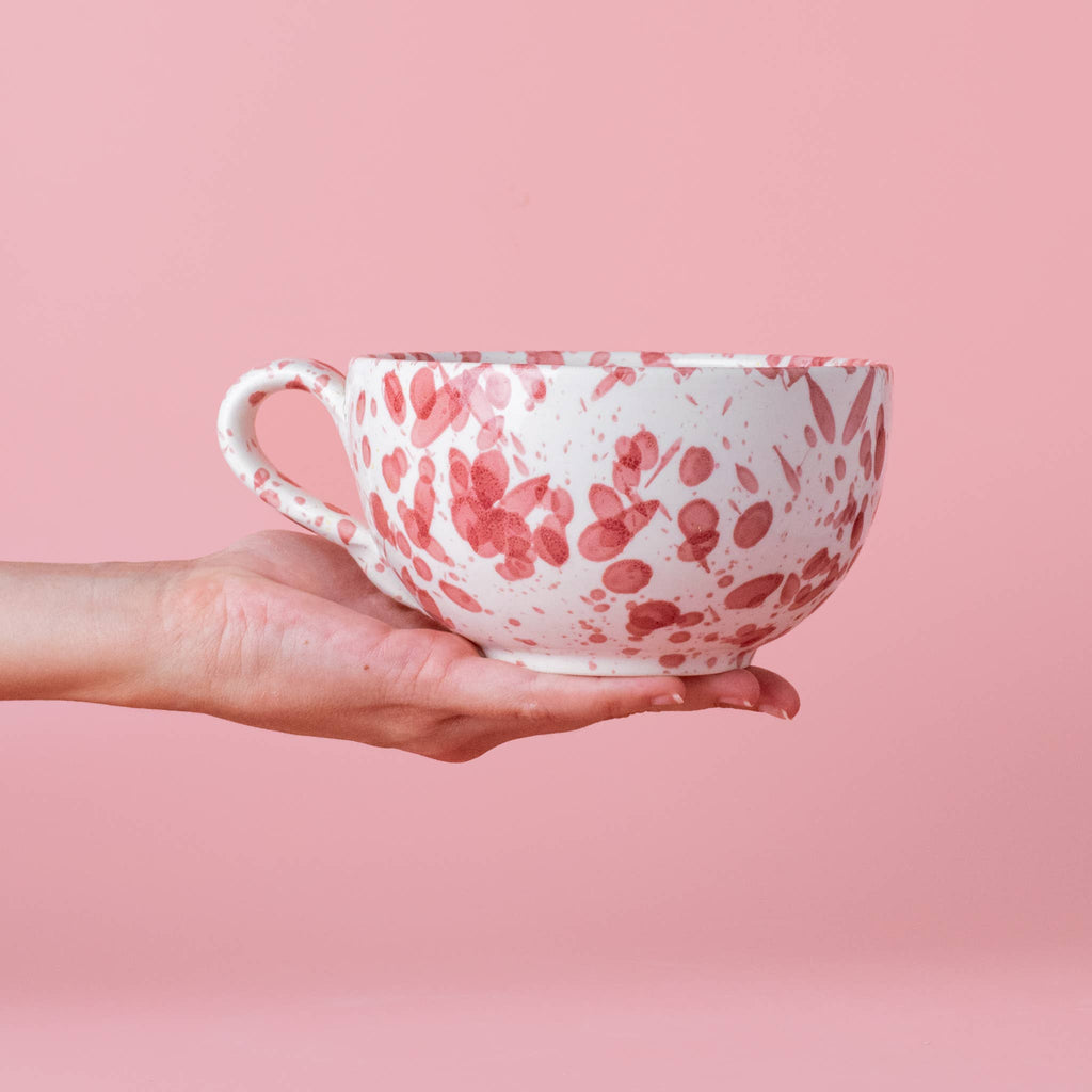 Stor keramisk morgenmadskål 13cm blå