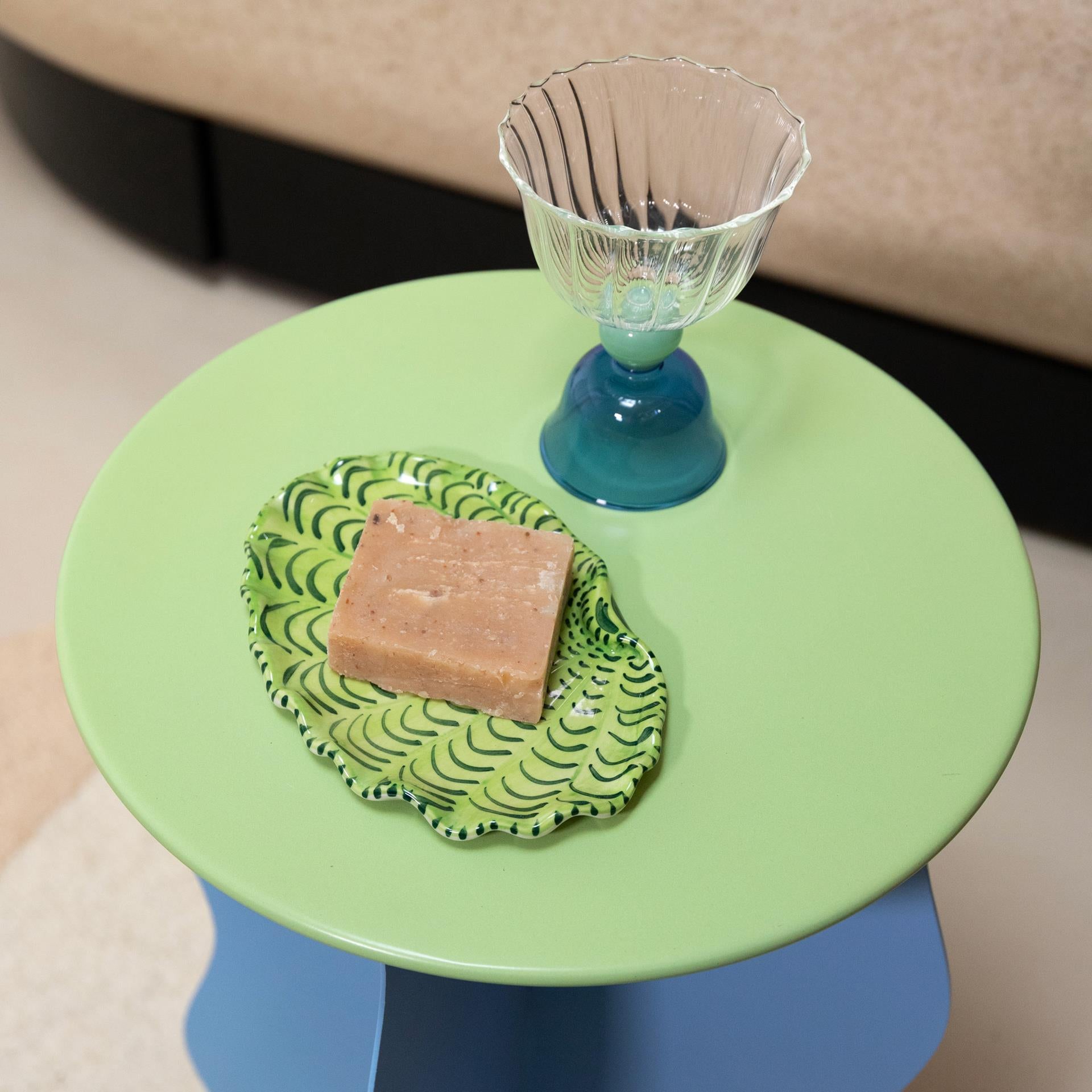 Glas tulip blue sæt af 2