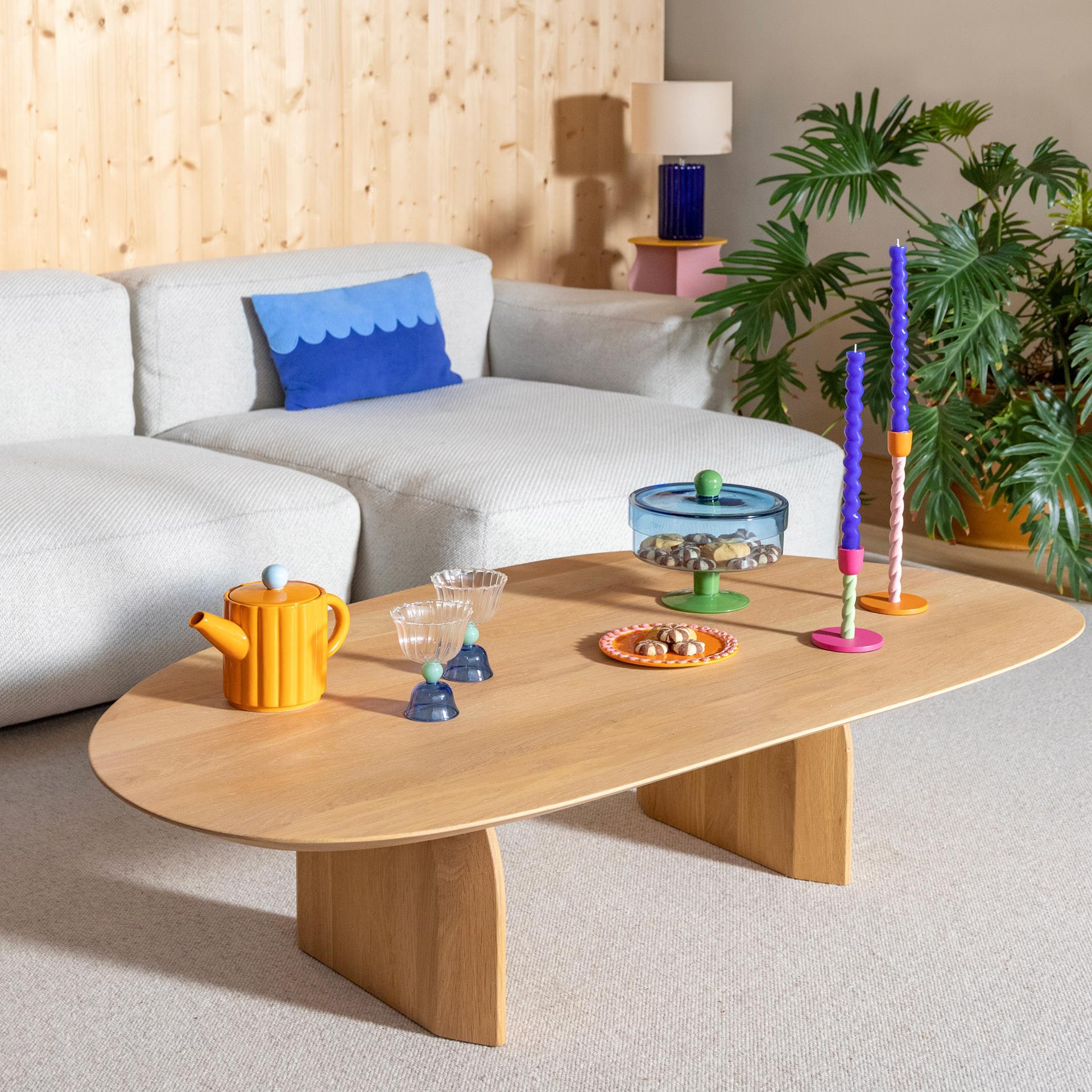 Glas tulip blue sæt af 2