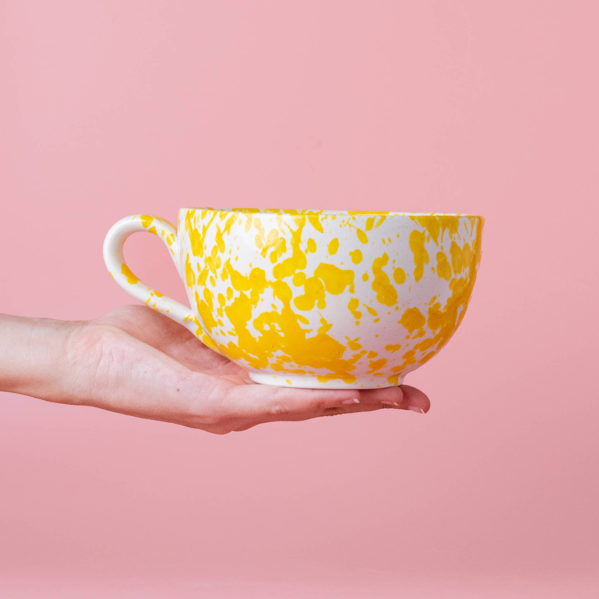 Stor keramisk morgenmadskål 13cm blå