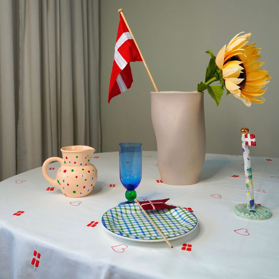 Blåmst Celebration dug - Rund