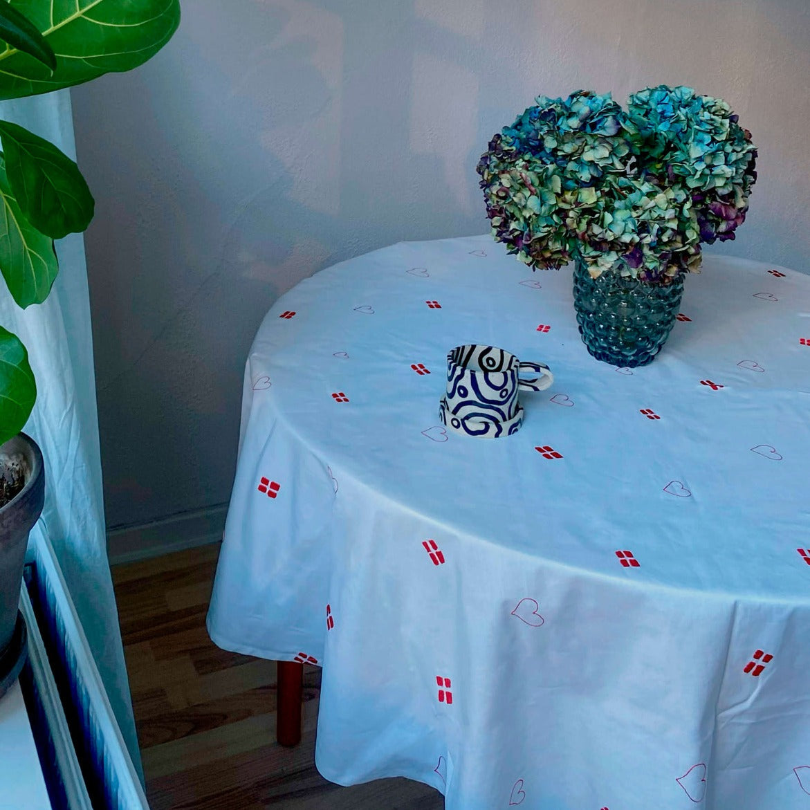 Blåmst Celebration dug - Rund