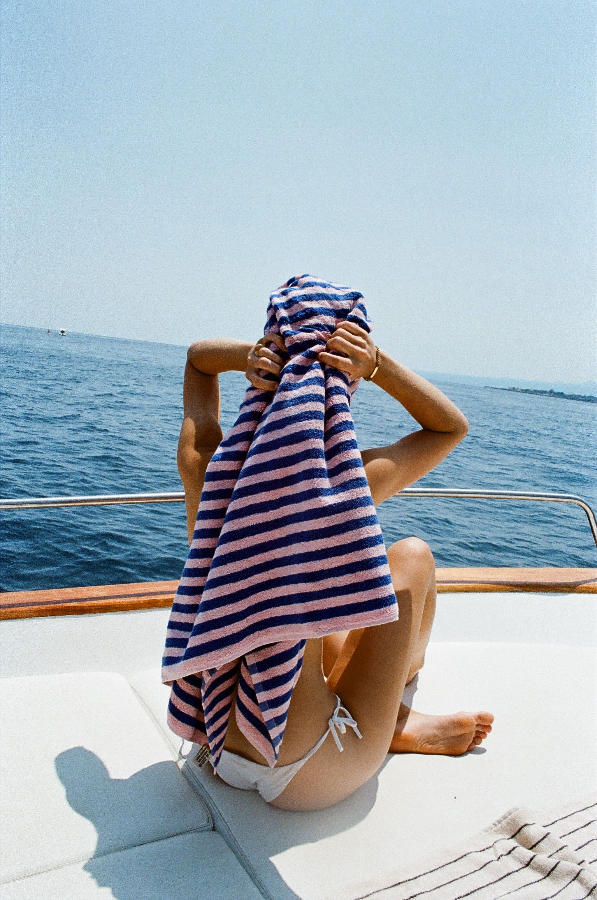 Naram håndklæde, blå/rose