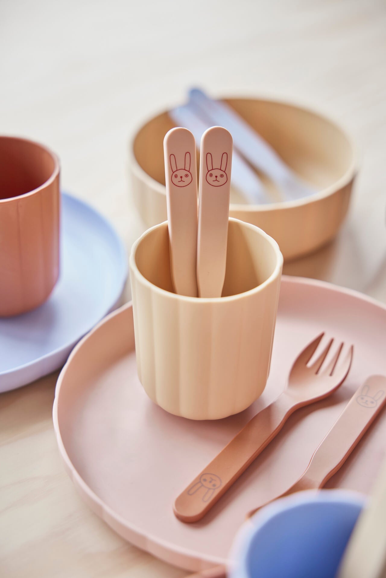 Pullo tallerken og Skål - Sæt med 2 Rose/Orange