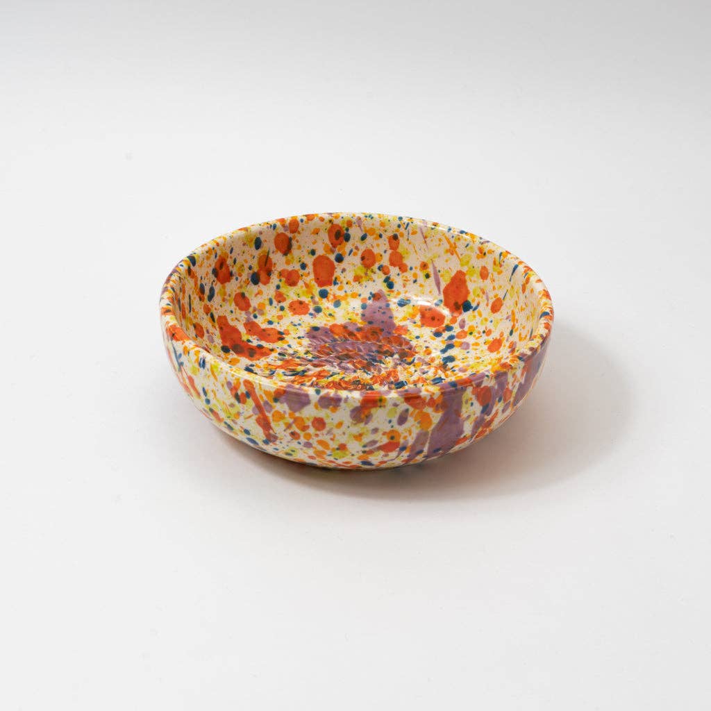 Flerfarvet keramisk tallerkenriver, Lille