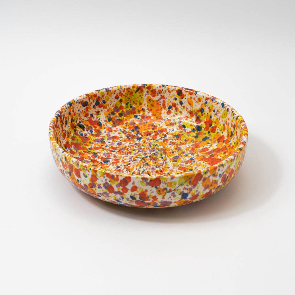 Flerfarvet keramisk tallerkenriver, Lille