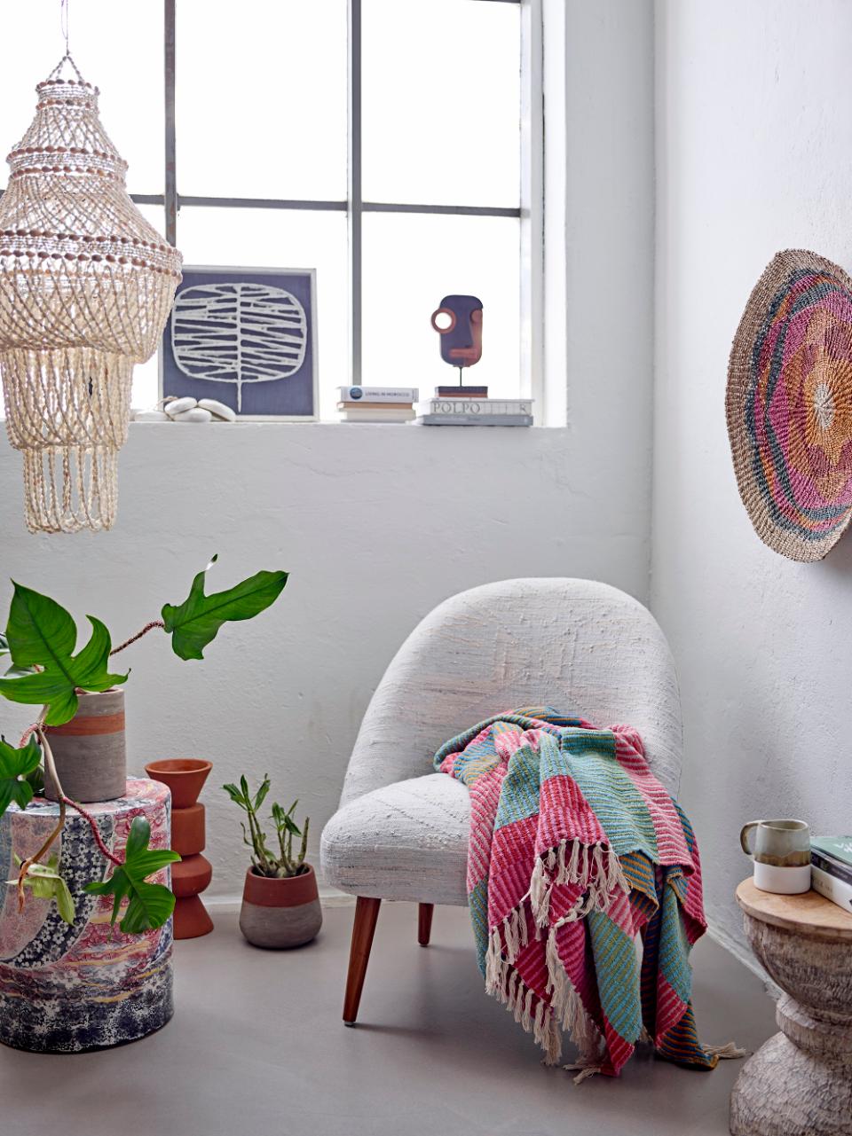 Isnel Plaid, Grøn, Genanvendt Bomuld