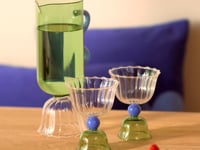 Glas tulip grøn sæt af 2