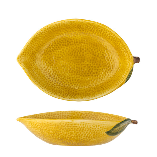 Limone Skål, Gul, Stentøj